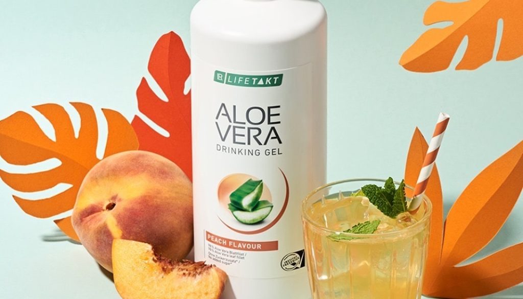 Aloe drinking ge peach_Health Party by LR_Алое за пиене праскова_за здраве