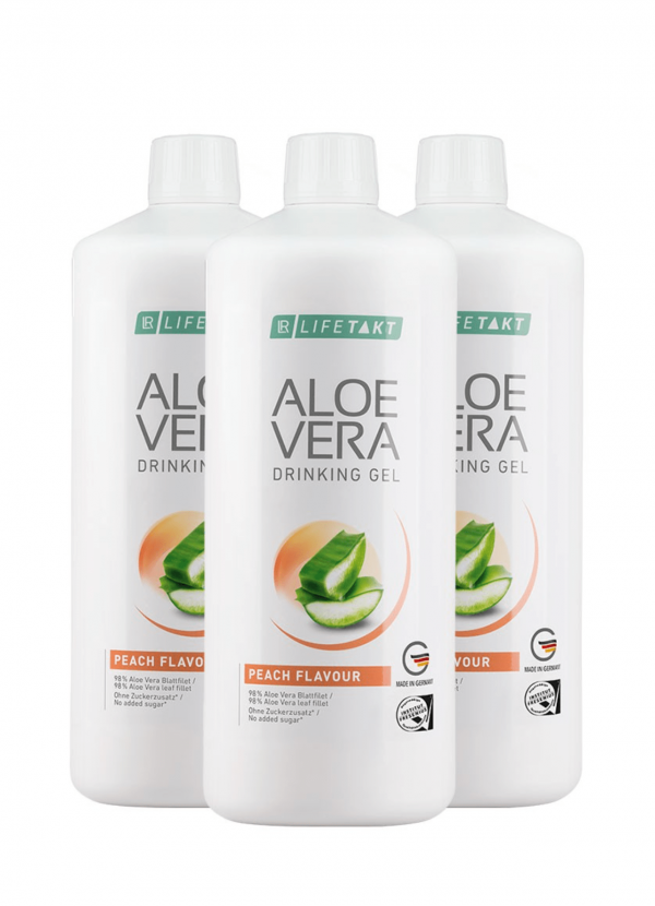 Aloe Vera Гел за пиене Праскова, троен комплект