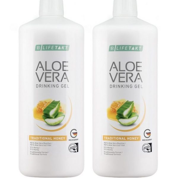 Aloe Vera Гел за пиене Traditional Honey, двоен комплект www.healthparty.bg